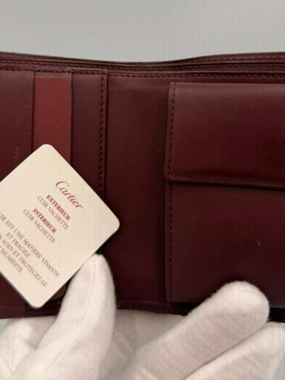 Cartier Must De Cartier Bifold Wallet — Burgundy - Picture 6 of 8